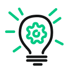 AI Icon - Lightbulb with Gear