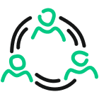 Associations Icon - Three People in a Circle