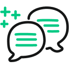 Consulting Icon - Two Speech Bubbles