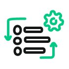 GEO Icon - Text Bullets with Gear