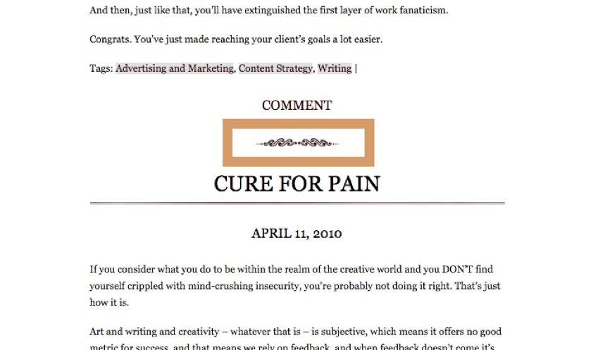 An example of a graphical flourish.