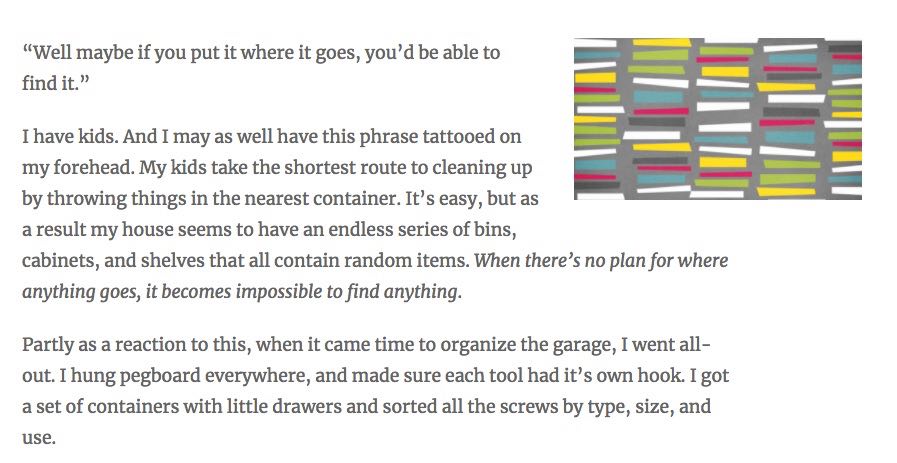 An example of an image with no text within a blog post.