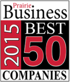 Prairie Business Best 50 Companies 2015 logo.