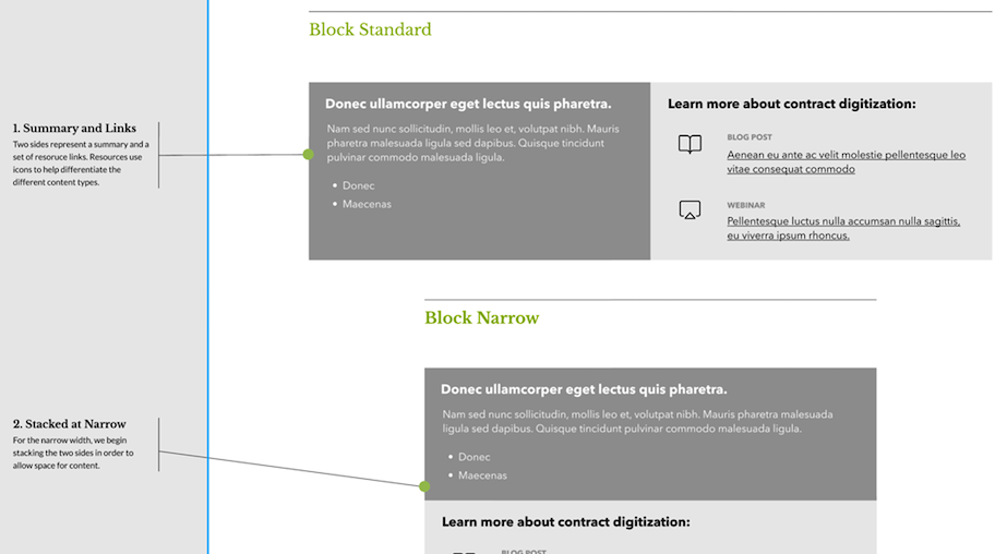 Screenshot of an Icertis wireframe.