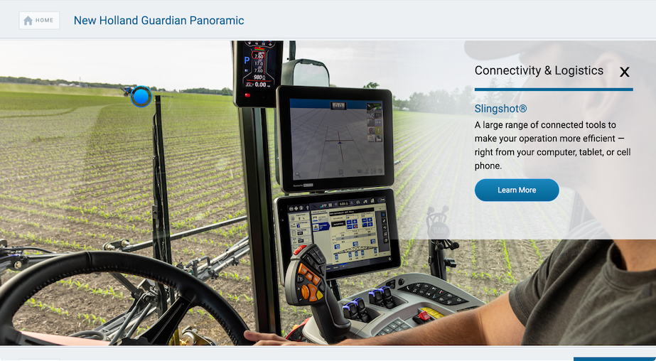 Screenshot of the Raven application's panoramic in-cab photo.