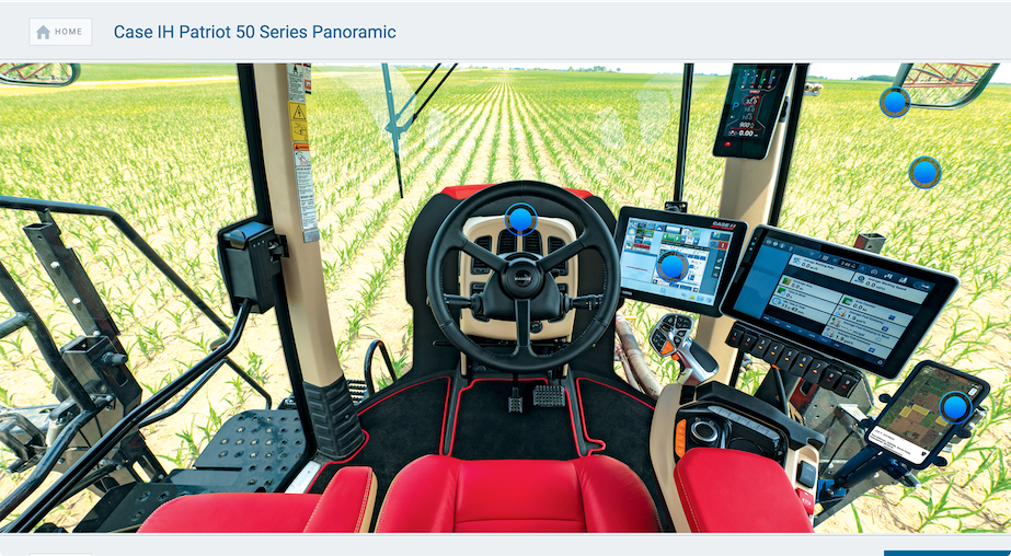 Screenshot of the Raven application's 360 degree in-cab photo.