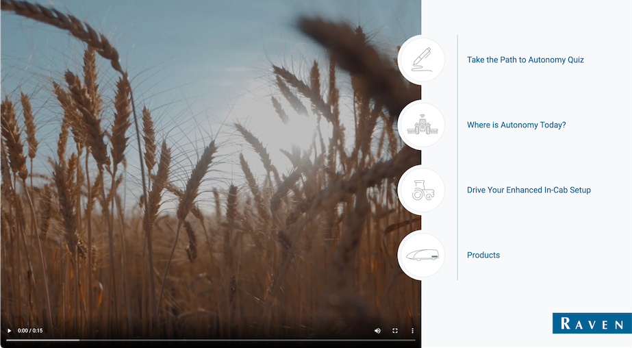 Screenshot of the Raven application's home page.